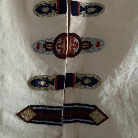 Anthropology Guadalupe Designs Carola Embroidered Pink Jacket XL India Italy - Picture 4 of 8